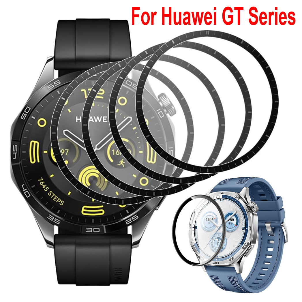 Curved Edge Screen - Huawei Watch,gt5pro,4,3,2,2e用の3D保護フィルム,湾曲したエッジ,アクセサリ用の柔らかい保護カバー,gt5,46mm, 41mm