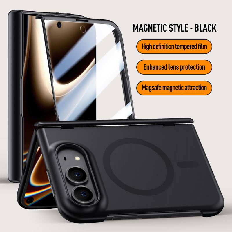Privacy Screen Protector - 高級感のある、肌触りの良い、磁石対応のMagSafe対応スマートフォンケース。iPhone Duo用。高画質のプライバシー保護フィルム付き。