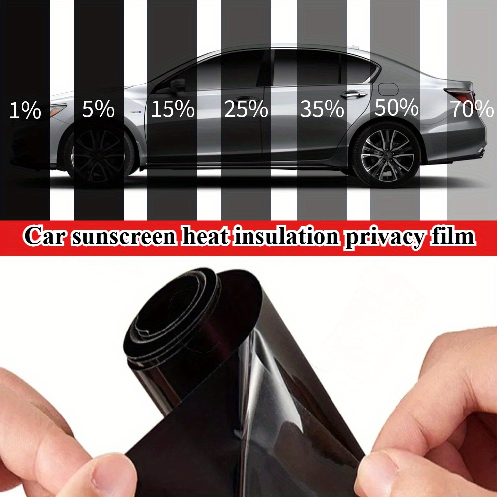 Privacy Screen Protector - ユニバーサルオートウィンドウティントフィルム 1%-70% VLT 熱遮断サンシェード 高プライバシーガラスステッカー 車・家庭・オフィス用
