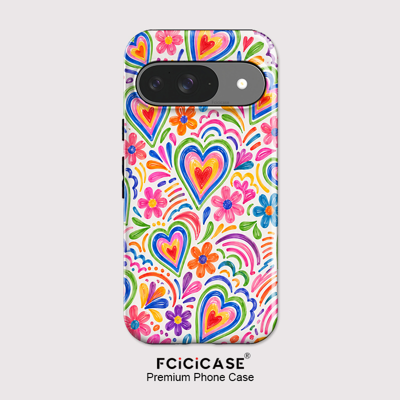 Fcicicase ピクセル10A用 ラブハートフラワー柄ス - Google Pixel 8A のレビューと価格